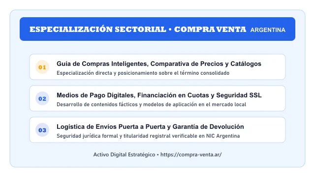 Pilares temáticos y especialización sectorial de Compra Venta en Argentina